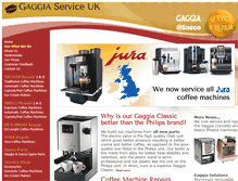 Tablet Screenshot of gaggia-service.co.uk